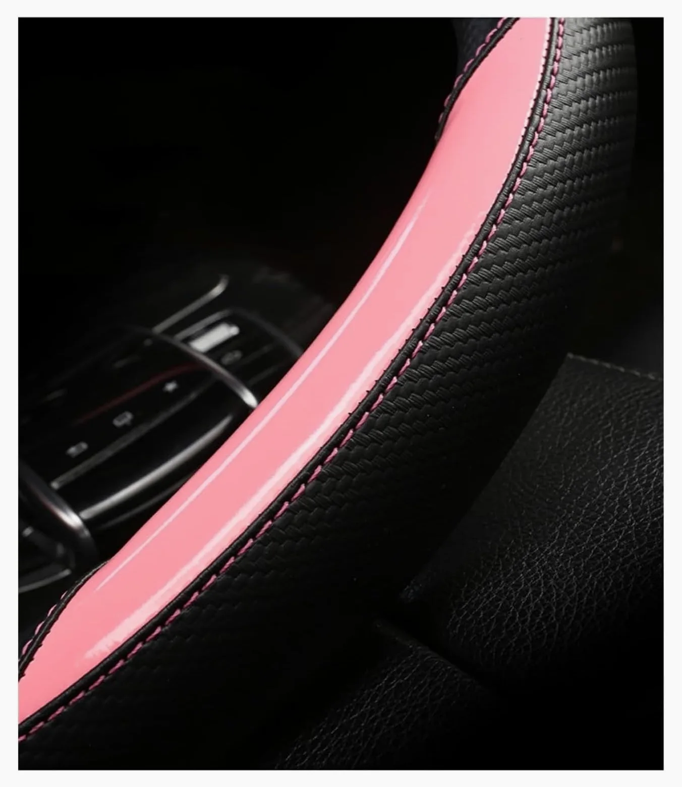 Funda Protectora para Volante de Coche A1 A3 A4 A5 A6 A7 A8 Q2 Q3 Q5 Q7 Q8 Accesorios para Coche Funda para Volante de Coche 38cm