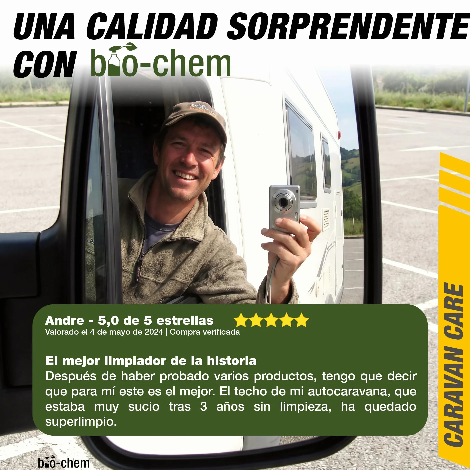 Bio-Chem - Producto de Limpieza para caravanas y autocaravanas 2L - Limpiador para autocaravanas, caravanas, toldos - Mantenimiento de vehículos de Camping