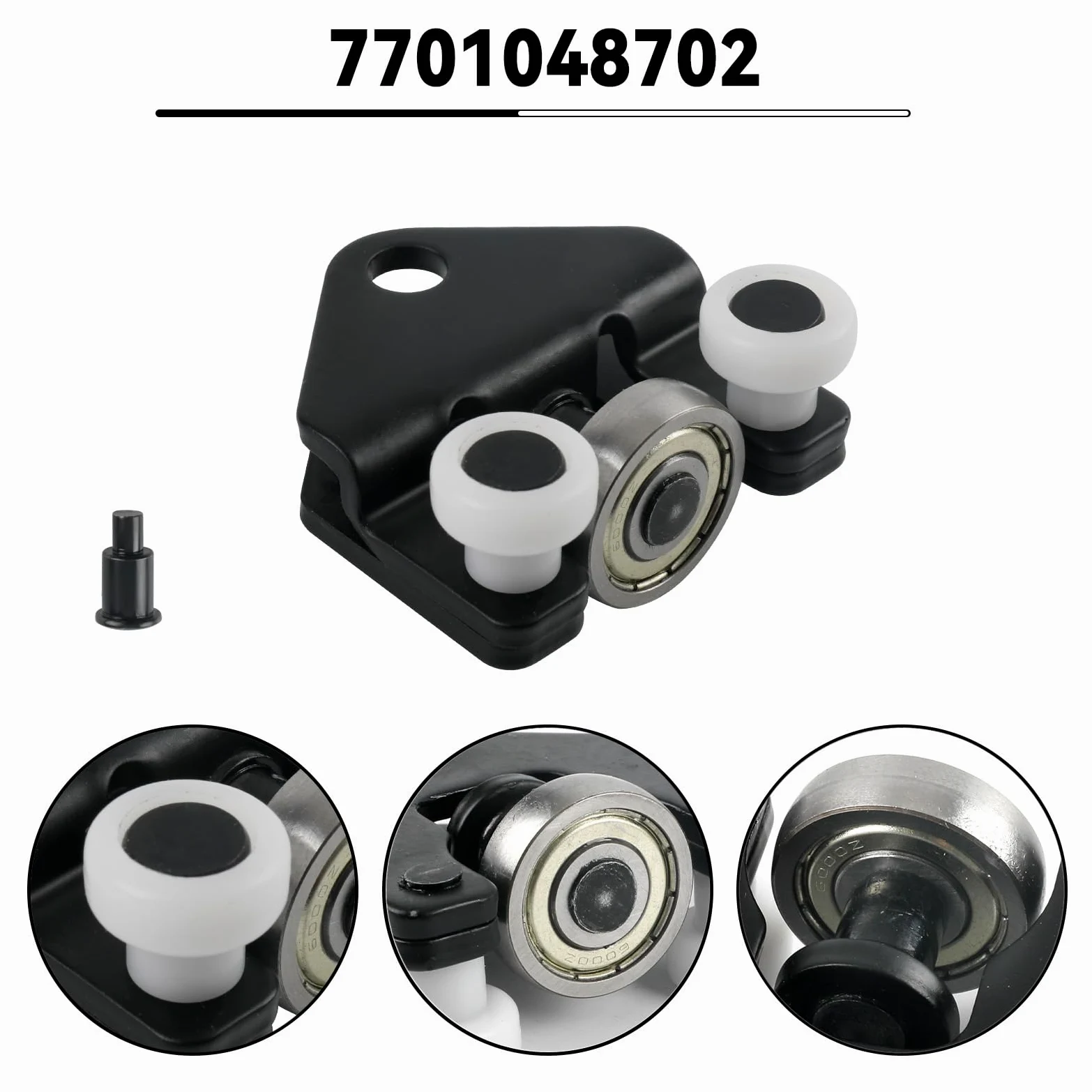 Rodillos de Puerta Lateral Derecha repuesto para Renault Master/Nissan Interstar 1997-2010, Juego de Ruedas Puerta Lateral compatible con Opel Movano 1997-2010-Guía de Rodillos para Puerta Cor