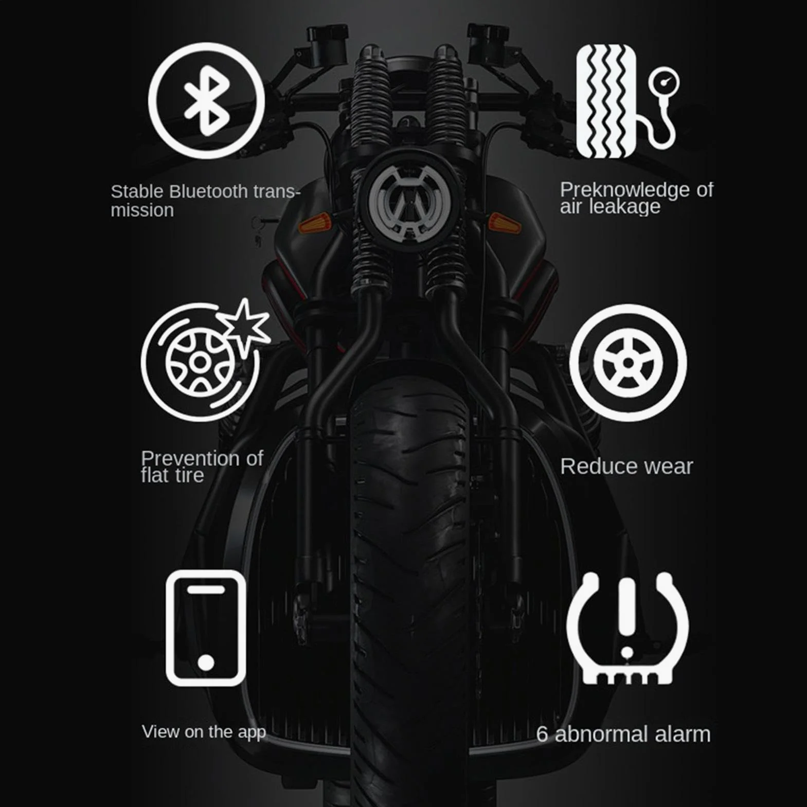 Manómetro de presión de neumáticos preciso Inalámbrico de Monitoreo de | de Monitoreo de Presión de Neumáticos Para Moto Scooter Todoterreno y