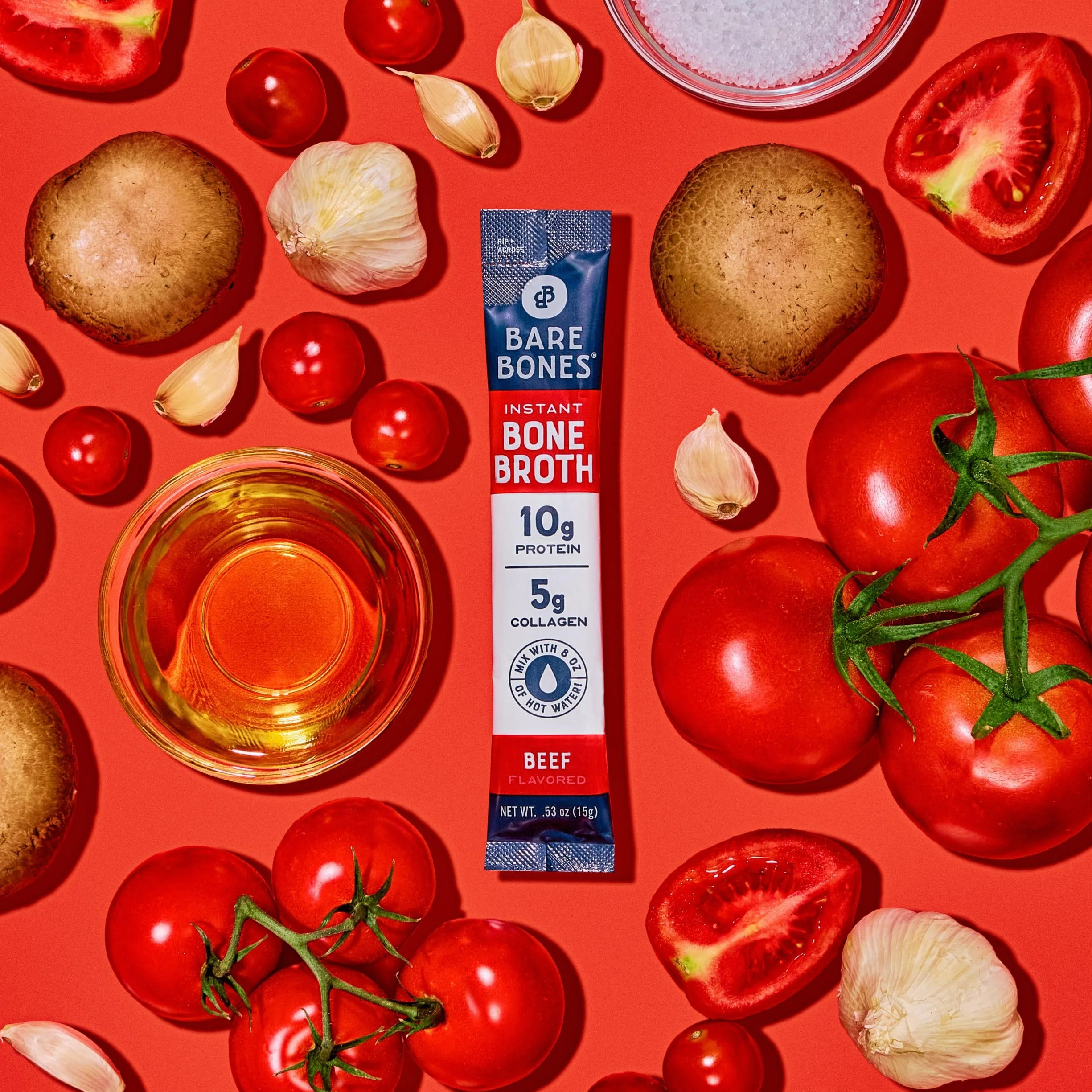 Bare Bones Caldo de hueso instantáneo en polvo proteínas 10 g Keto Paleo paquete 16 porciones