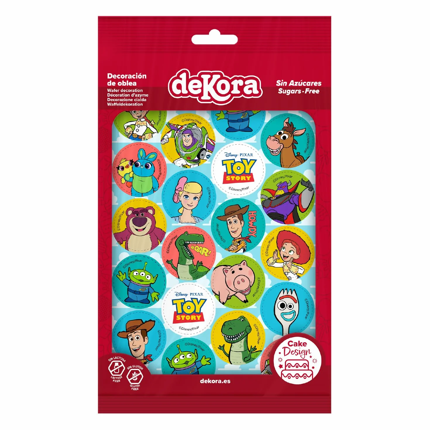 Mini Discos de Oblea Comestibles Toy Story Pack 20 Unidades 3,4 CM Decoración para Cumpleaños Infantiles