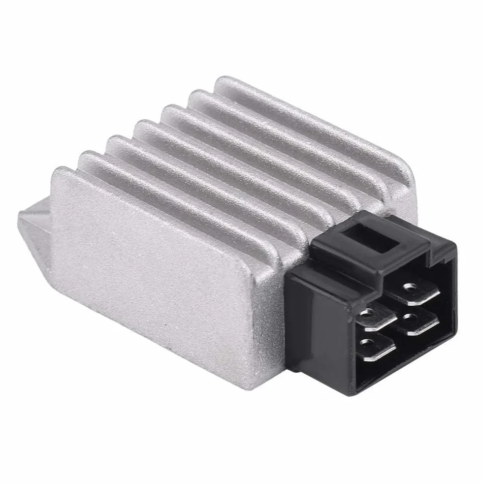 Regulador de voltaje rectificador de 4 pines, regulador de voltaje universal para moto moto moto 12V para scooter, ciclomotor, ATV, Gokarts, Buggie con motor GY6 de a