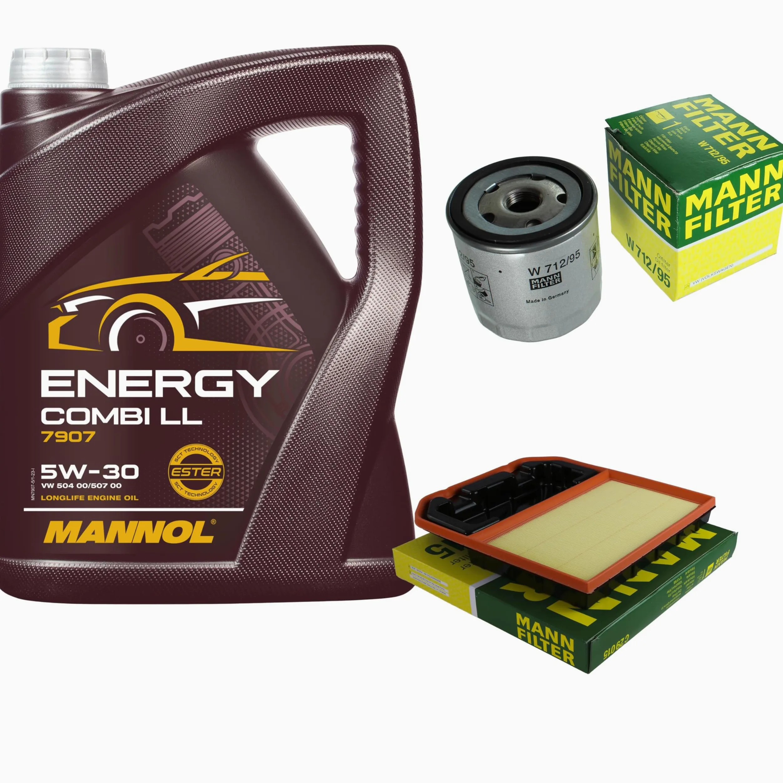 5L MANNOL 5W-30 Combi LL+MANN-FILTER VW UP 6R 6C 1.0
