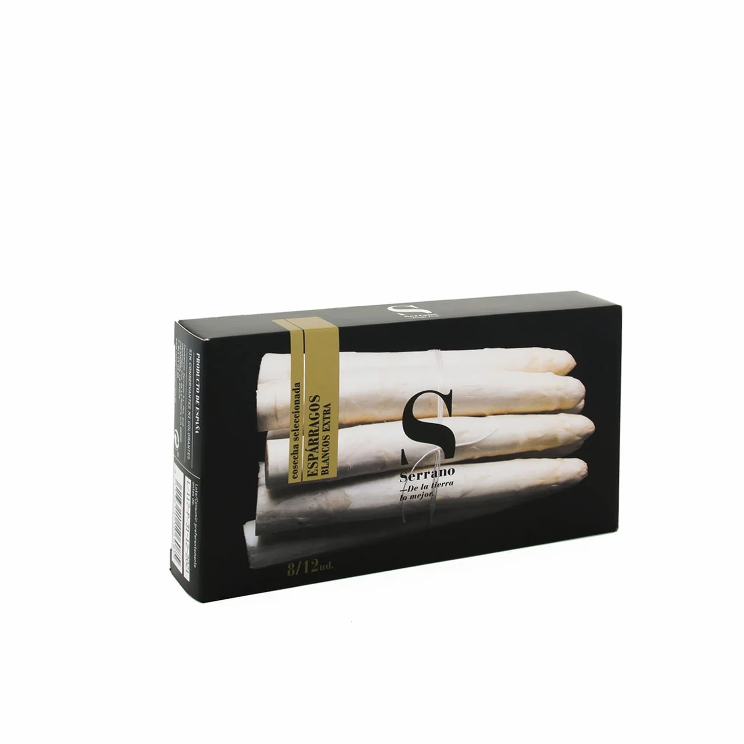 Espárrago de Navarra blanco extra 8/12 frutos SERRANO