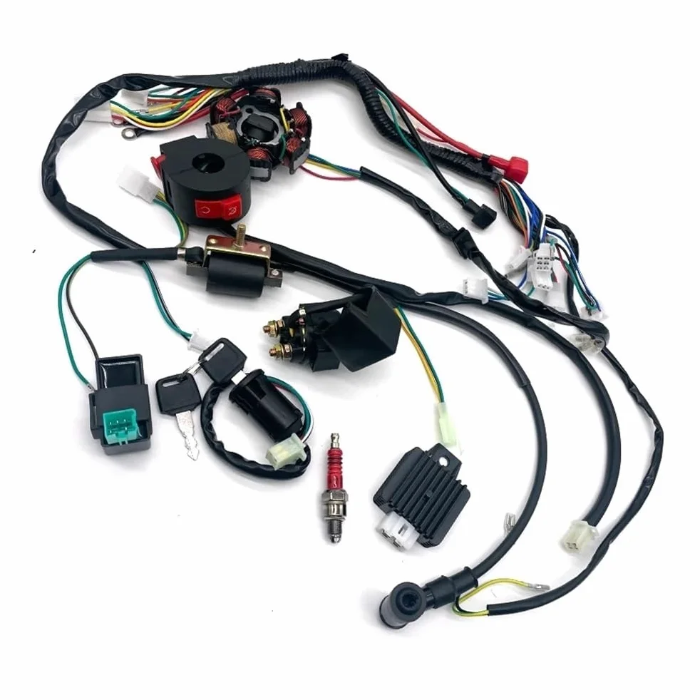 Arnés de cableado eléctrico completo encendido estator Cdi 6 bobinas para Atv para Quad para Pit Bike Buggy Go Kart 50cc 70cc 90cc 110cc 125cc