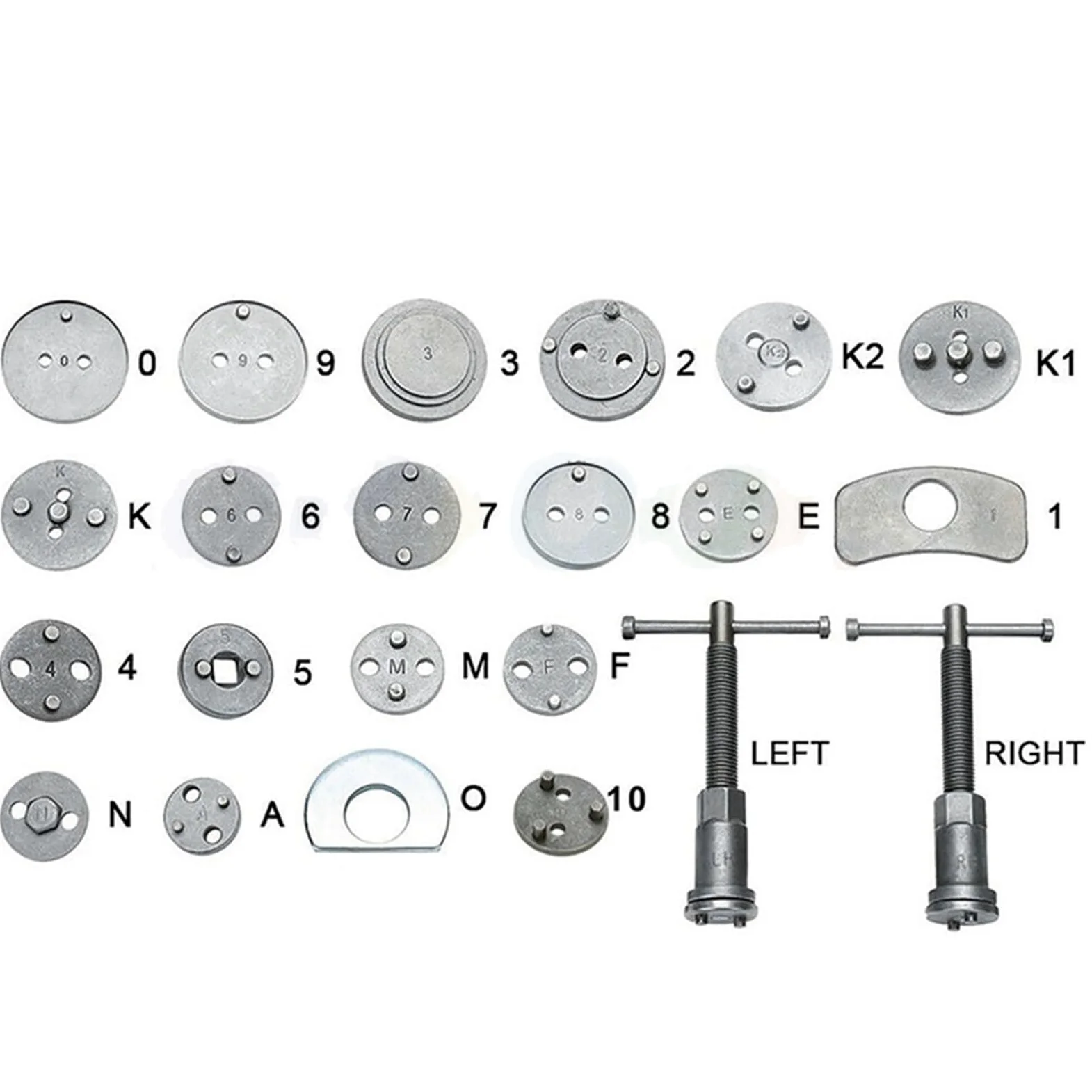 cojinete de leva Compatible con herramientas de reparación garaje | Compresor de pistón de freno trasero de viento, pinza de freno de disco de coche Universal, 22 Uds.(12pcs)