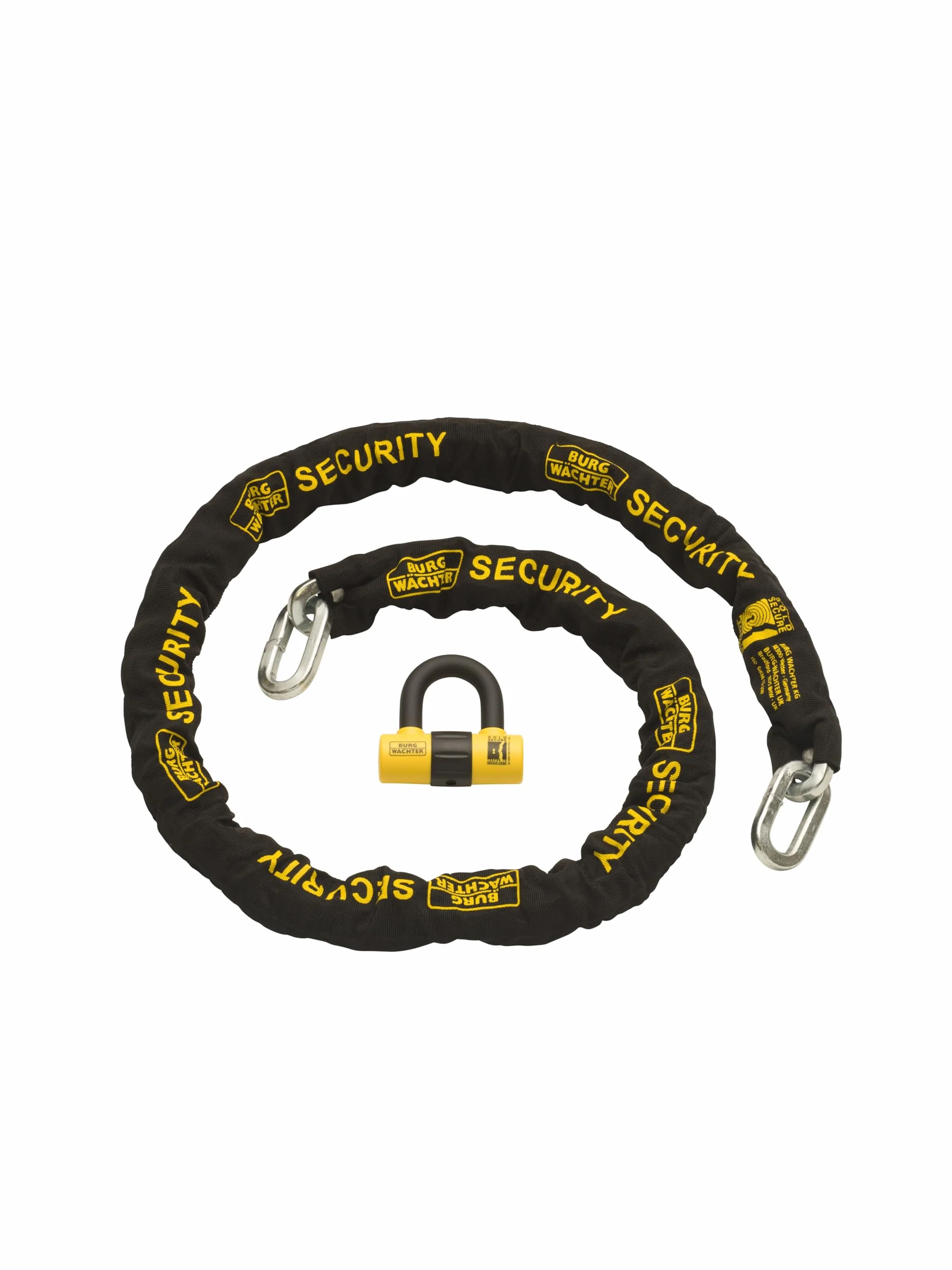 Burg-Wachter - Cadena de seguridad para motocicleta, 2 m, 12 mm, color negro