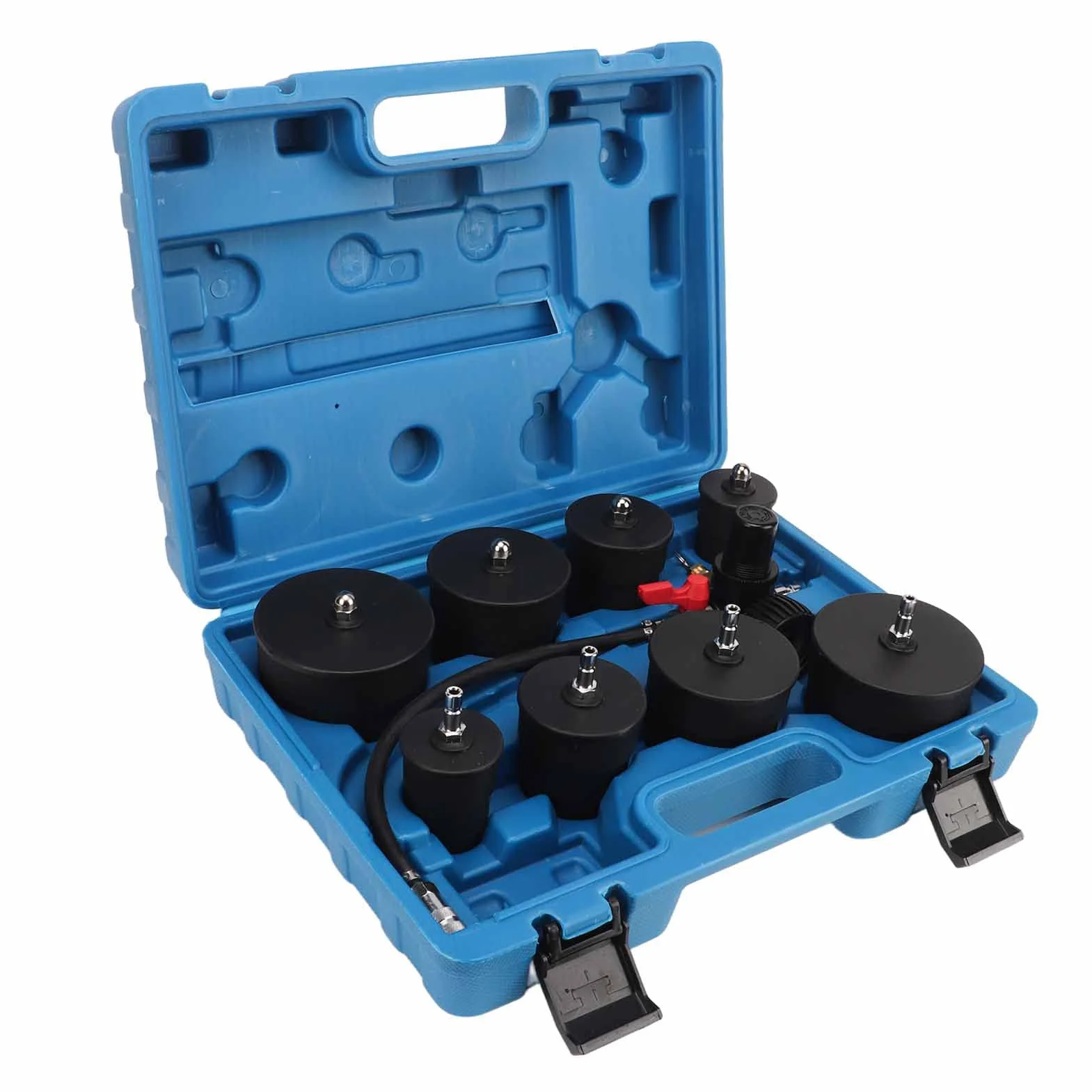 Probador de Fugas del Sistema Turbo, Práctico Kit de Prueba de Fugas de Aumento de Presión Automático con Probador de Manómetro para Coches, Camiones Ligeros, Taller