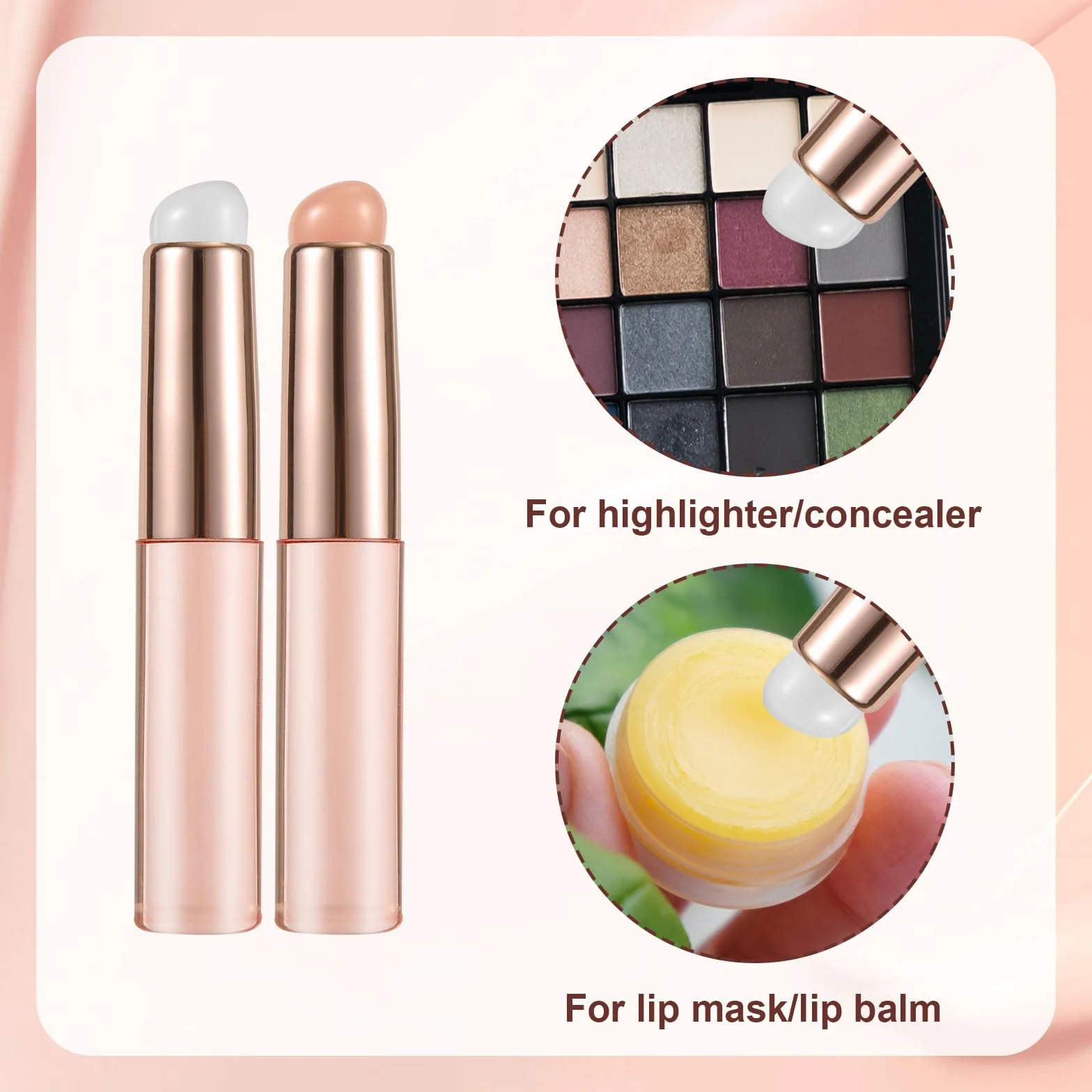 Cepillo de Labios de Silicona, Aplicador de Máscara de Labios Multifuncional, Pincel de Maquillaje para Labiales y Arte de Uñas