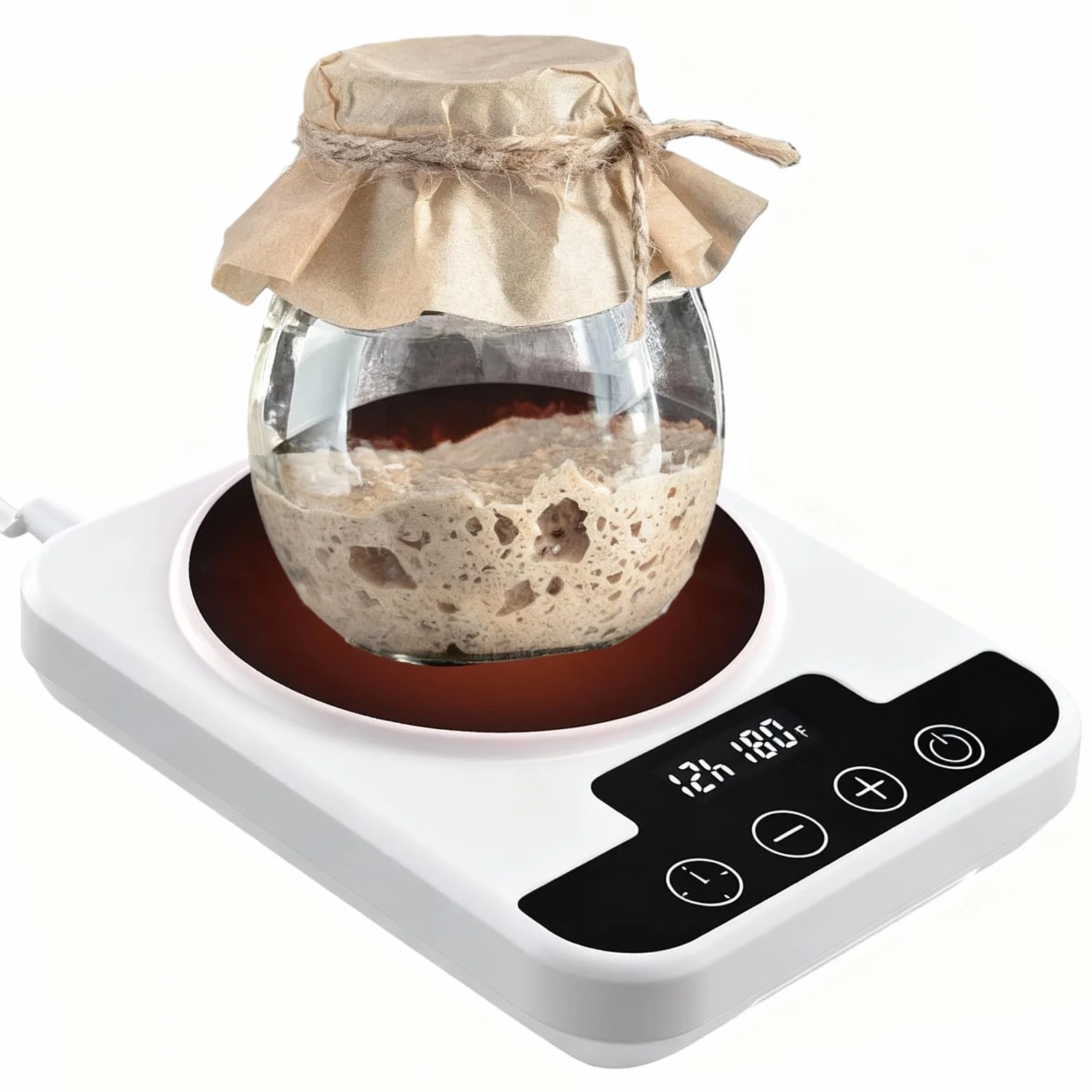 Calentador de masa fermentada, control preciso 21-38 °C, temporizador 12h para pan
