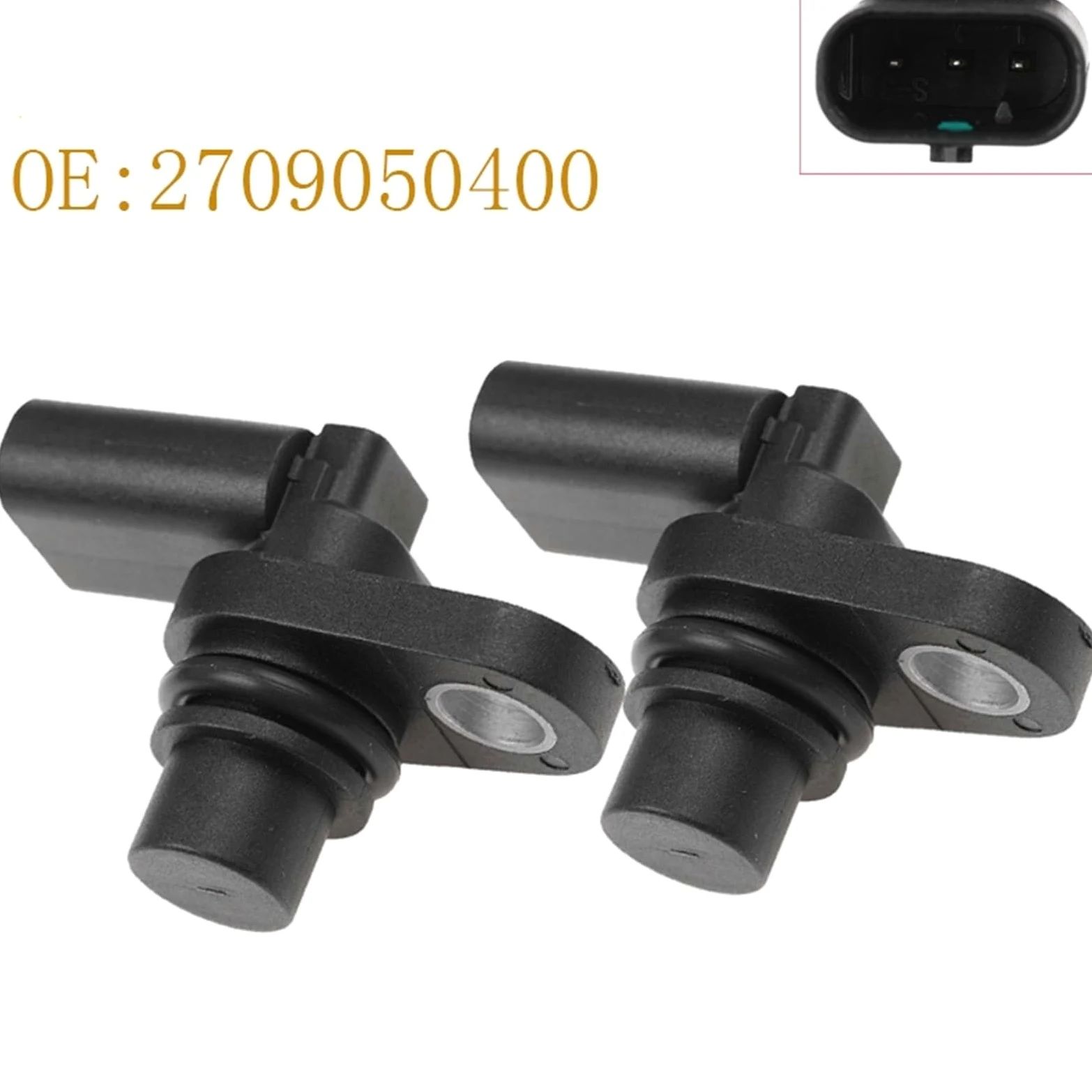 Sensor De ángulo Del árbol De Levas 2709050400 Sensor de posición árbol levas coche A2709050400 0232103125 para Benz C190 S205 R172 W463 C180 reemplazo(2pcs)