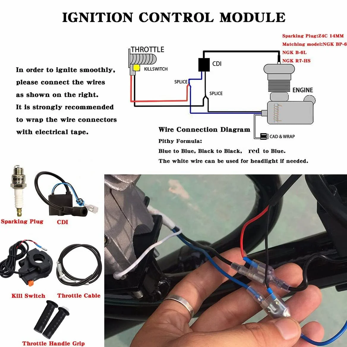 Kit de motorización para bicicleta de 2 tiempos, 100 cc, motor de gasolina, kit de conversión de bicicleta plateado