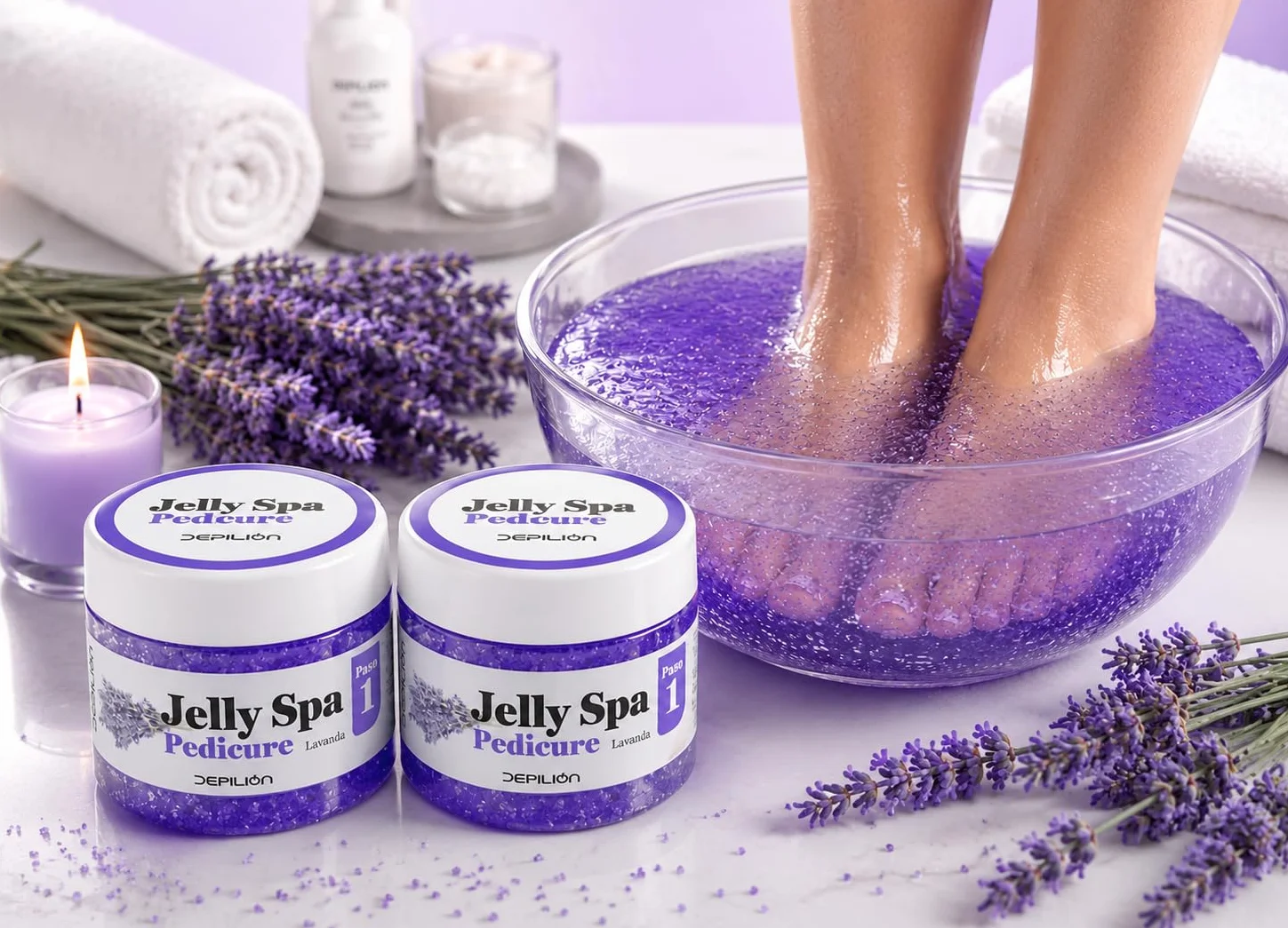Depilion Pack Jelly Spa Pedicure Lavanda 350g 650g