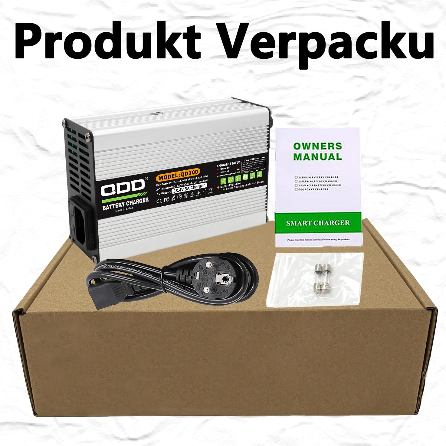 QDD Cargador de batería LiFePO4 de 58,4 V 58,4 V Cargador de batería DC C13 N+ L Conector para 16S 48 V LiFePO4 Batería Cargador Rápido