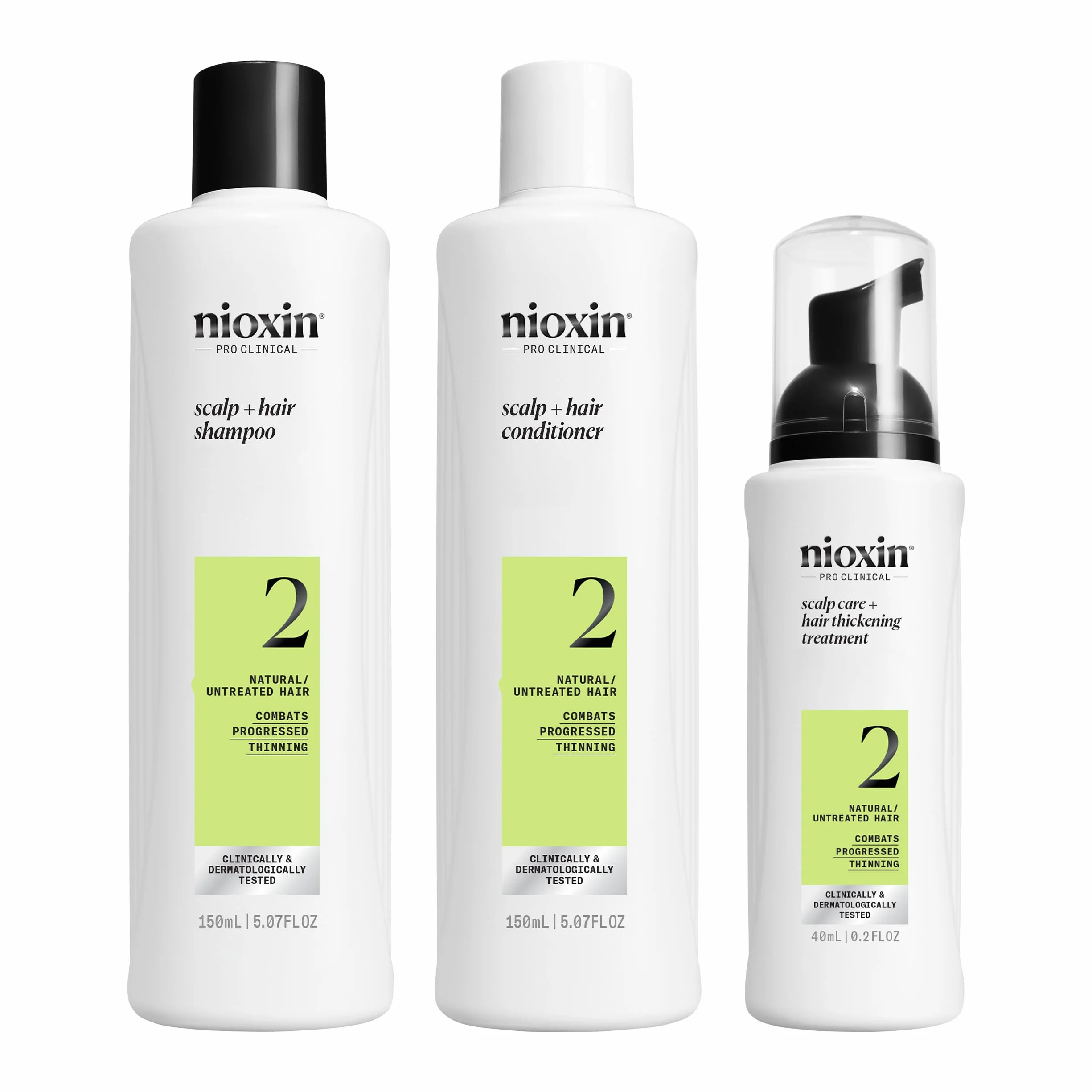 Nioxin Sistema 2 Champú Acondicionador Tratamiento Cabello Natural Debilitamiento Avanzado