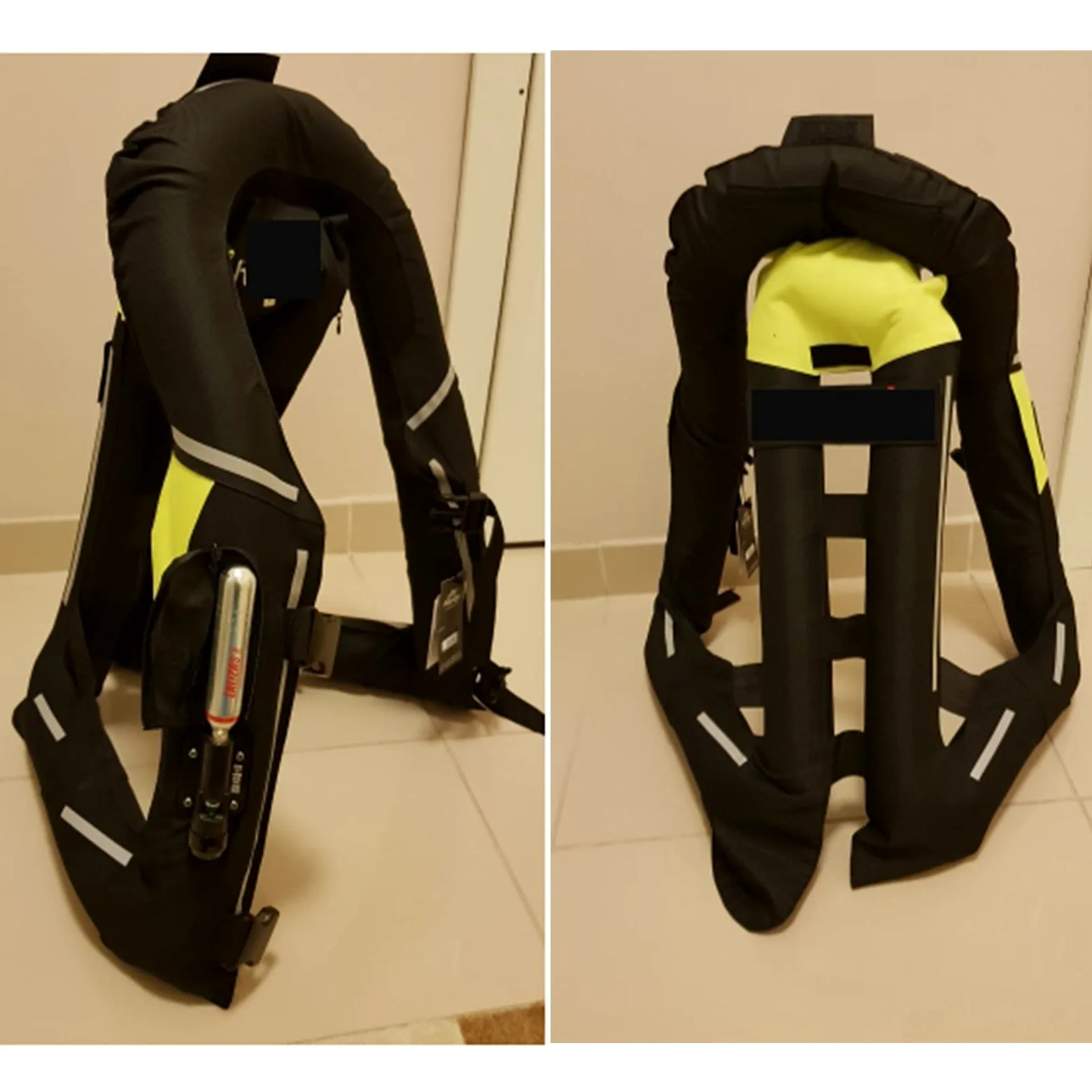 Alta Visibilidad, Chaleco De Airbag De La Motocicleta. Chaleco De Airbag Con Forro Trasero Desmontable Adecuado for Motocicletas Al Aire Libre, Bicicletas, Equitación, Etc.