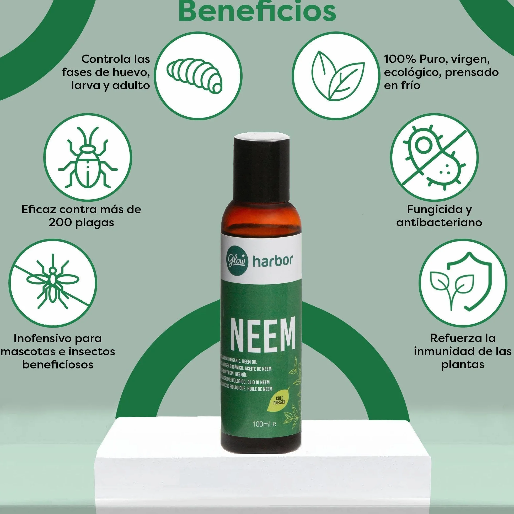 Aceite NEEM 100% Virgen Orgánico Prensa Fría Neem Oil