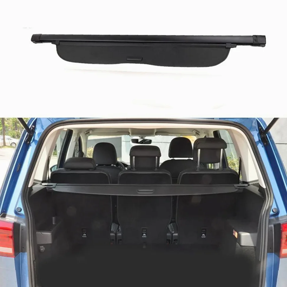 Coche Maletero Cubierta de Retráctil Carga, para Volkswagen VW TOURAN 2021 2016 2017 2018 2019 2020 Privacidad Cargo Protectora Cubierta Estantes Accesorios