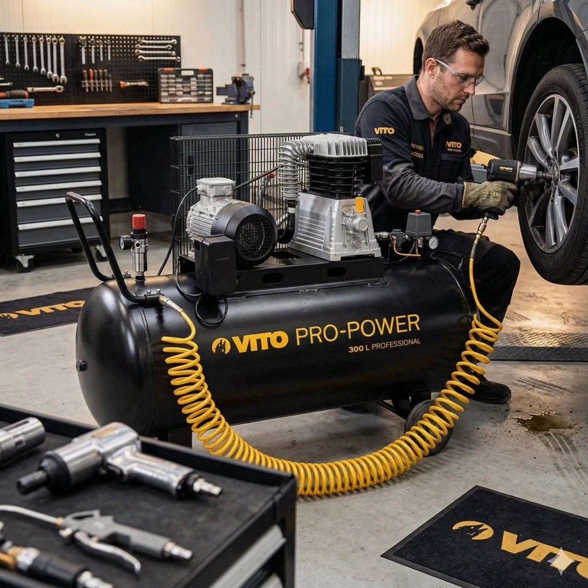 VITO - Compresor de aire 300L 10 Bar 4000W 5.5CV 500L/min - Compresor de taller para herramientas neumáticas pintura inflado 380V | Compresor de taller, Para herramientas neumáticas, Pintura, Inflamación