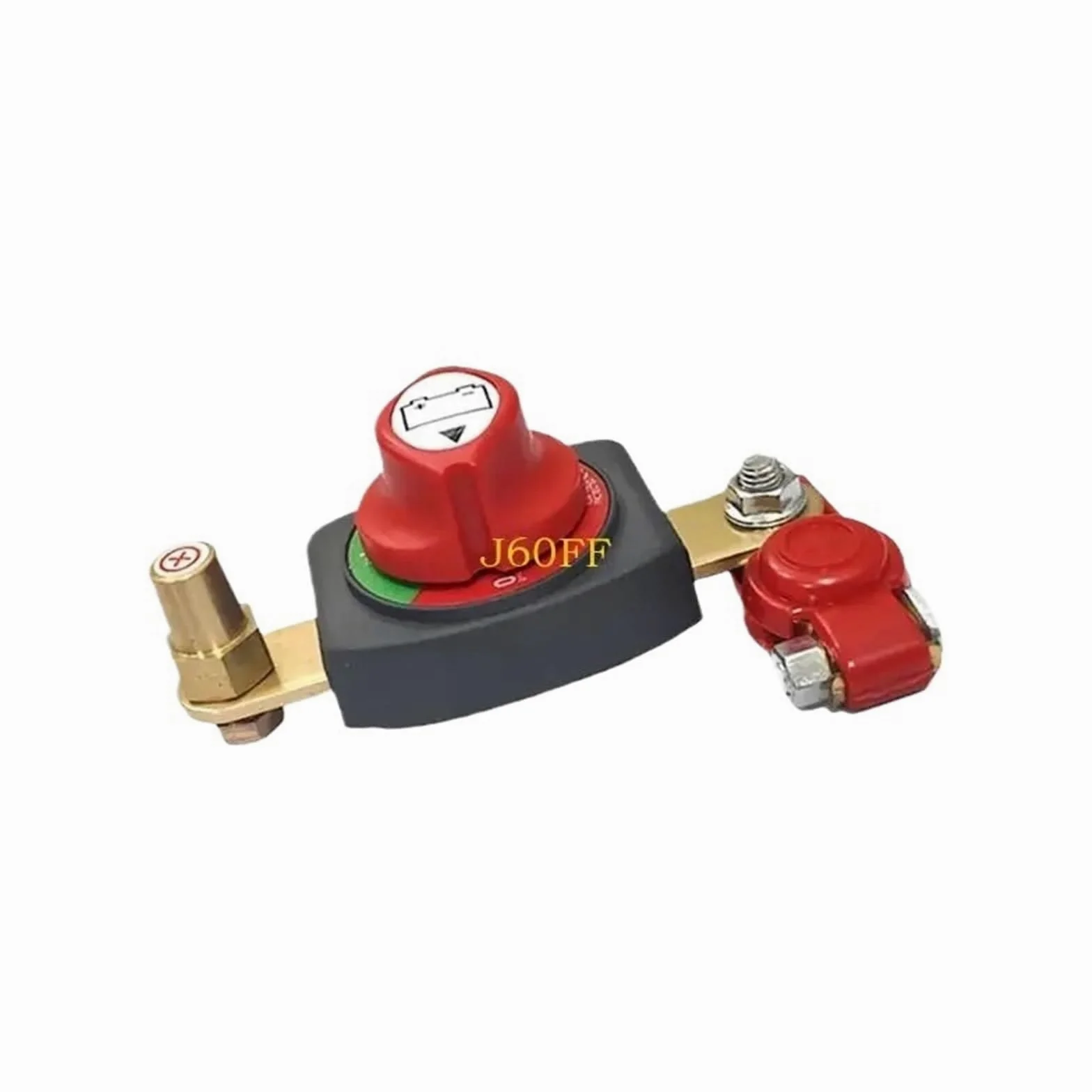 1 Uds J60F interruptores de corte de Terminal negativo de latón Premium capacidad de 250 amperios for coches barcos camiones con operación Manual Simple(Positive electrode)