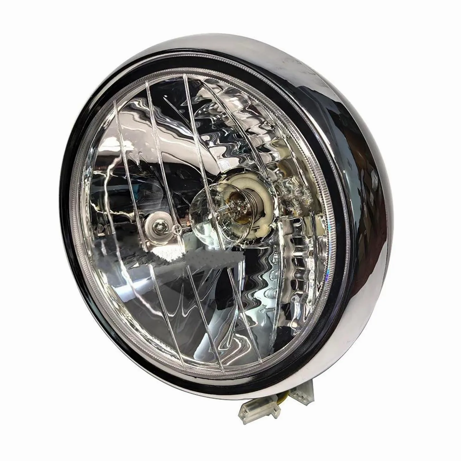 para Keeway para Superlight 125 150 200 QJ200-2G Faro Delantero Redondo Cromado para Motocicleta Conjunto De Faro Faros Delanteros para Moto
