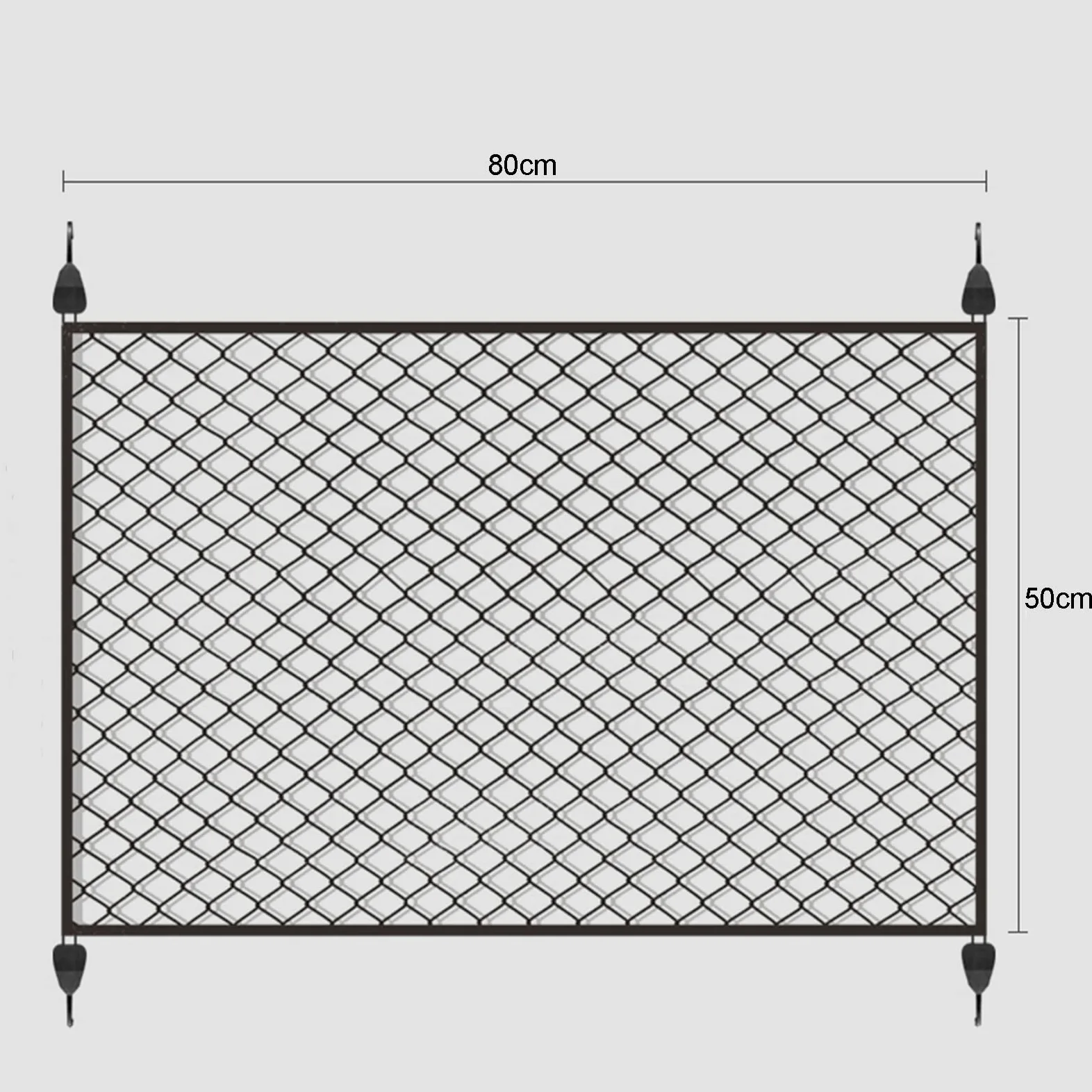 Red de almacenamiento de carga, organizador elástico ajustable y resistente para camiones, coches, furgonetas, SUV, diseño de doble capa, 80 x 50 cm, ideal para almacenamiento interior de coche y