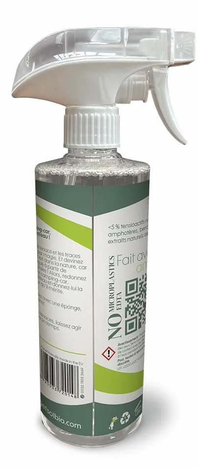 Solbio - Limpiador de Marcas Negras - 500ml - Limpiador de Base Vegetal para Autocaravanas, Caravanas y Barcos - Elimina las Marcas Negras en Superficies Exteriores