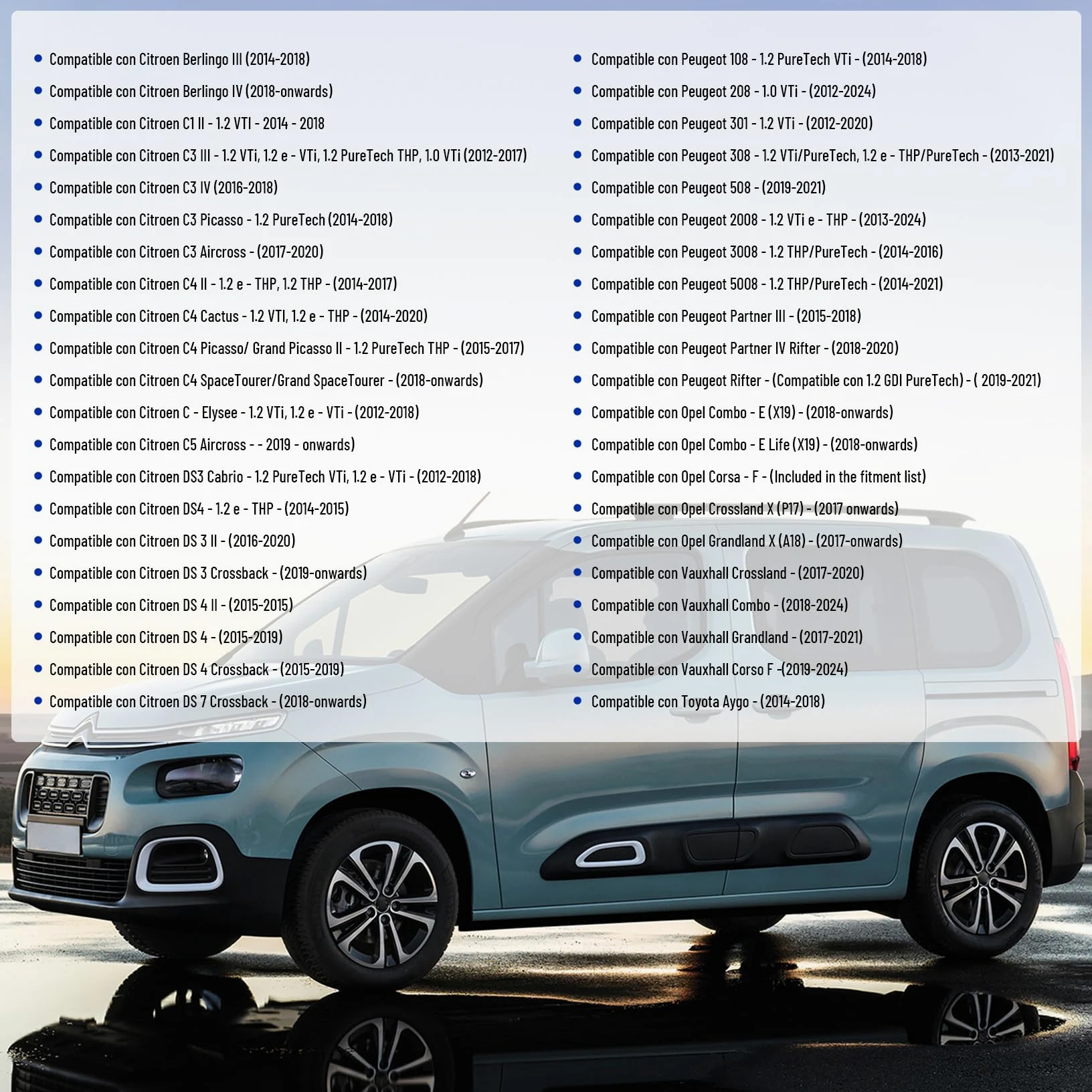 CarBole Kit Herramientas de Correa de Distribución, 1.0/1.2 VTi PureTech - Juego de Herramientas de Ajuste de Motor,Herramientas de Sincronización de Motor Compatible con PSA Peugeot Citroën