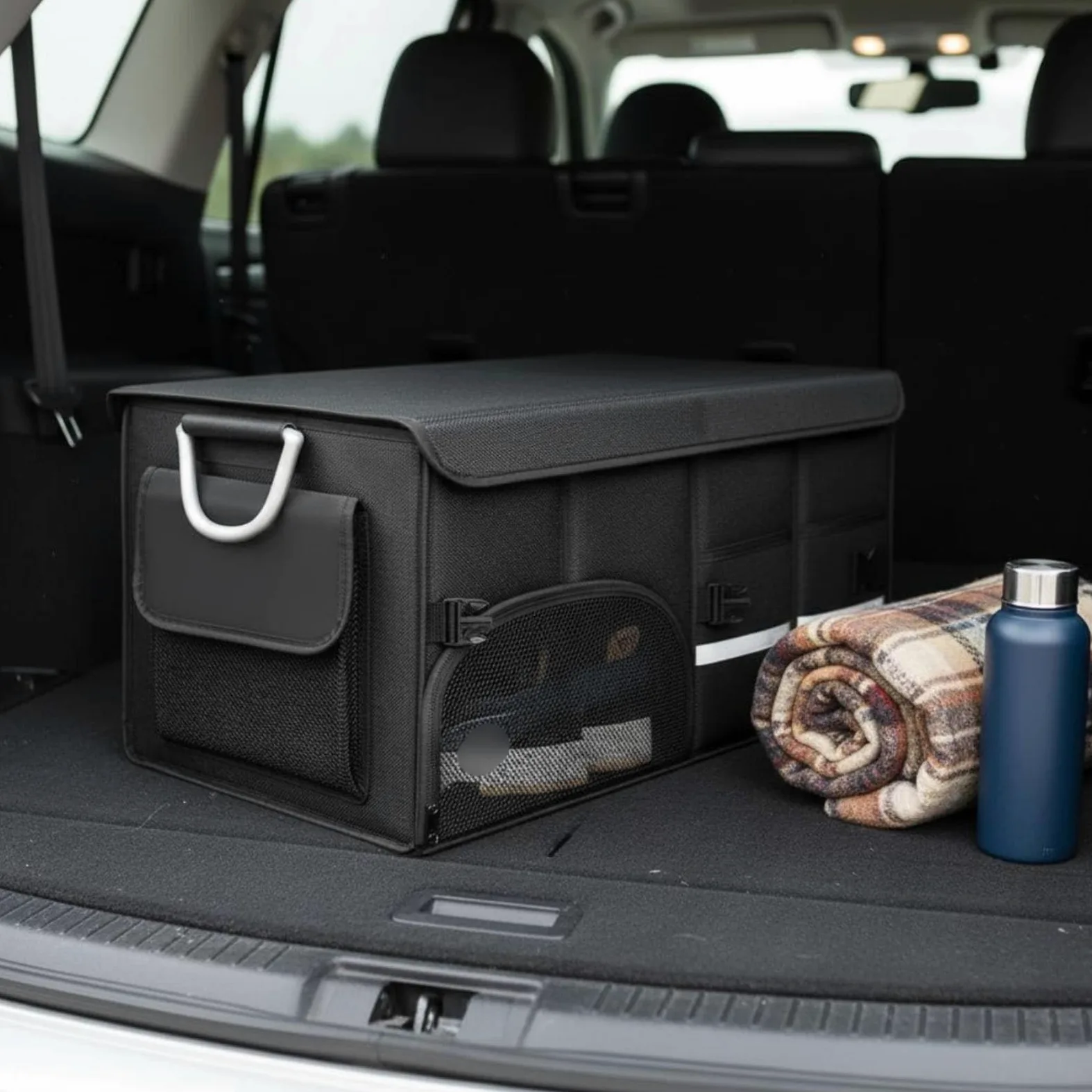 Organizador de Maletero Plegable para Exterior, Negro, 72L