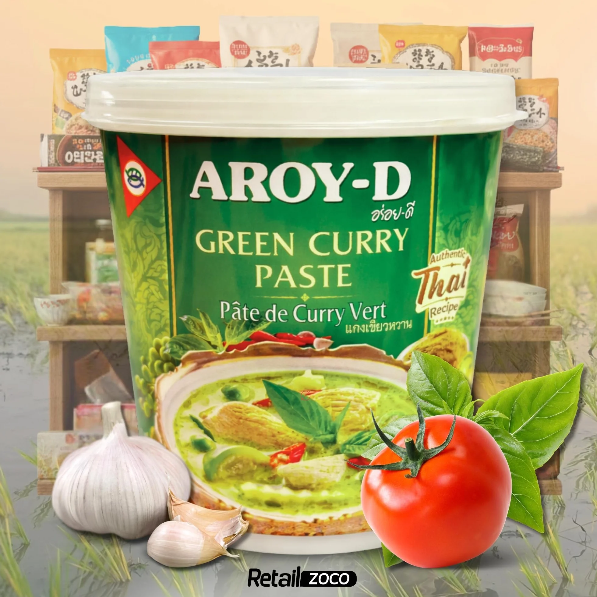 Curry Aroy-D Pasta Curry Verde 30% 2x400g Tailandia