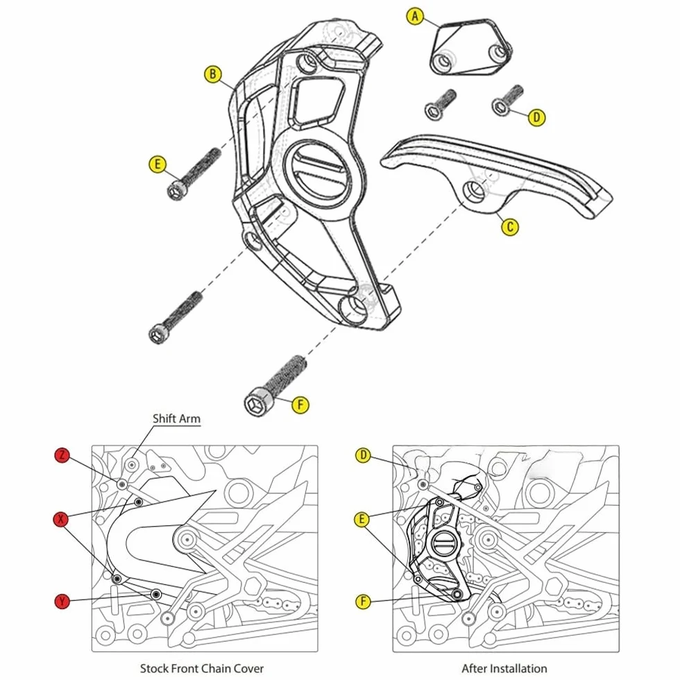 Protector cadena Moto Cadena Protector Protector De Cadena De Motocicleta Protector De Piñón Delantero Apto Para Husq&varna 801 Vitpilen Svartpilen | B