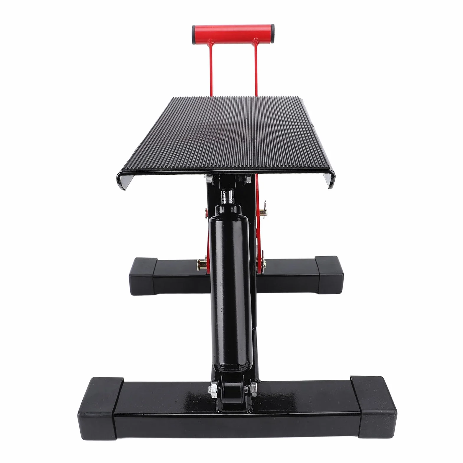 Soporte de Gato Hidráulico para Motocicleta, Ajustable, Diseño Rotacional para Reparación de Mantenimiento Todoterreno
