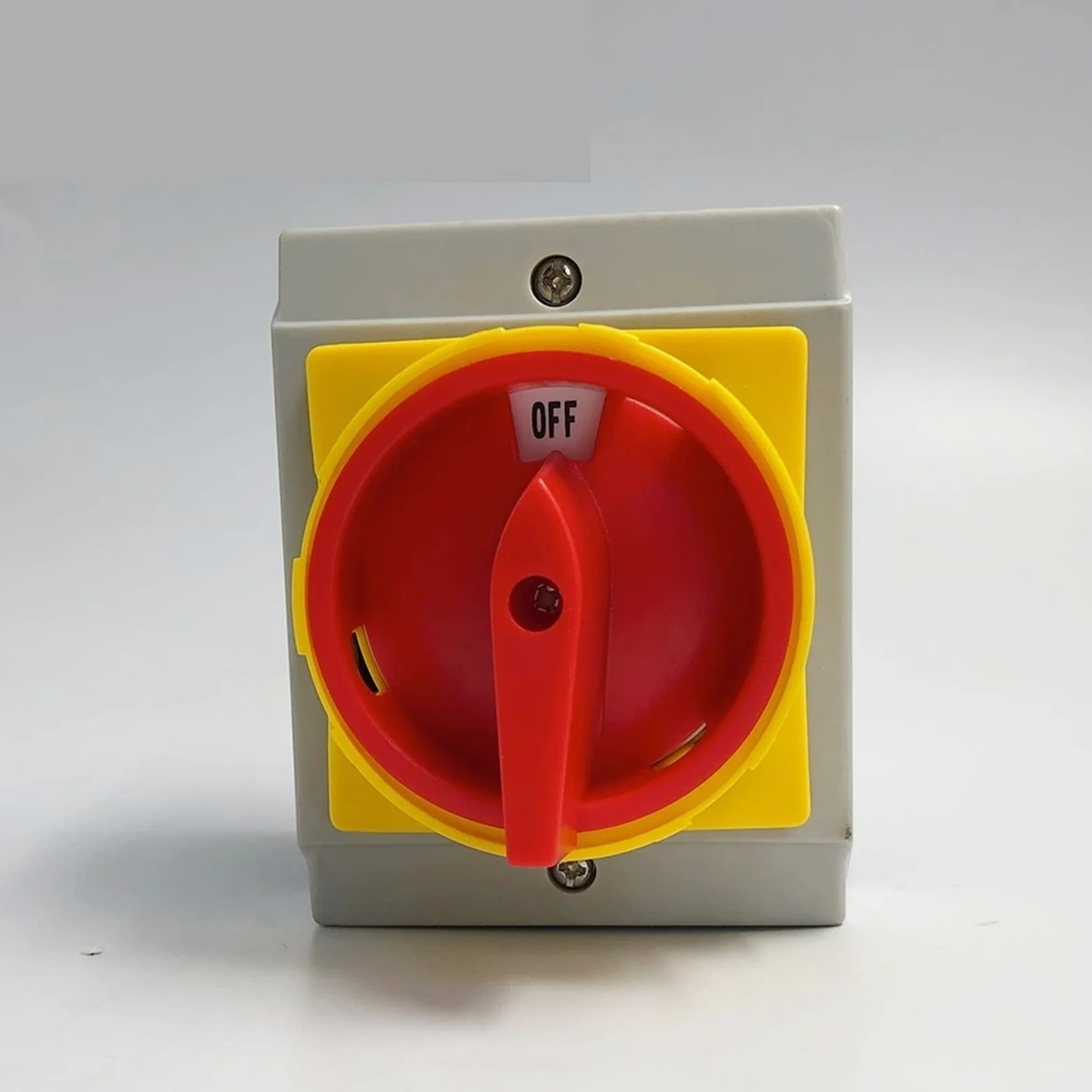 Interruptor aislador con carcasa 25A 3P 2 posiciones ON-OFF candado interruptores de alimentación de cámara giratoria Selector YMD12-25 1 Uds