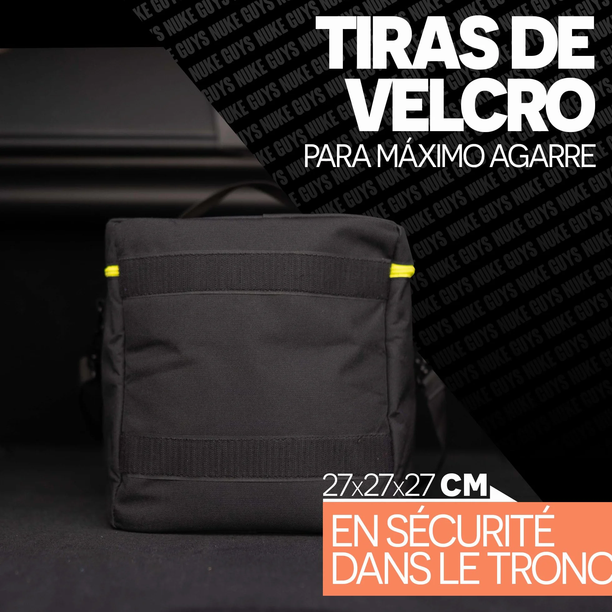 Nuke Guys Bolsa de detalles pequeña | Práctica para el maletero con velcro | Organizador para productos de cuidado del coche
