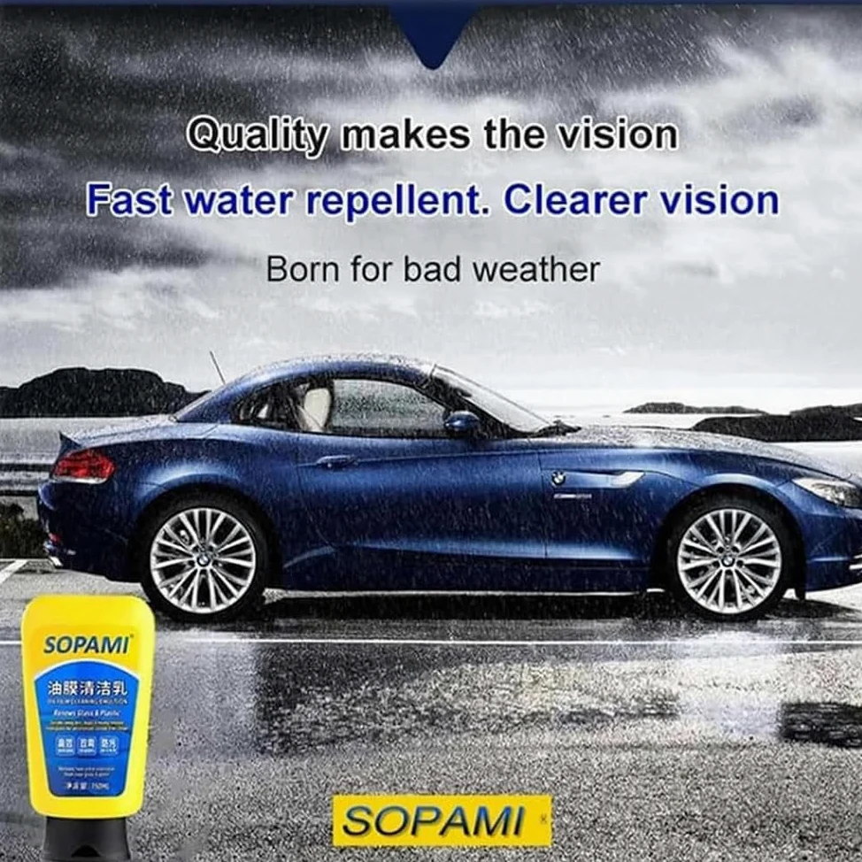 Emulsión de limpieza de película de aceite automático, limpiador de cristales Nano-Tech, limpiador de ventanas de coche para parabrisas, limpieza de ventanas, espejos y más (3 piezas)