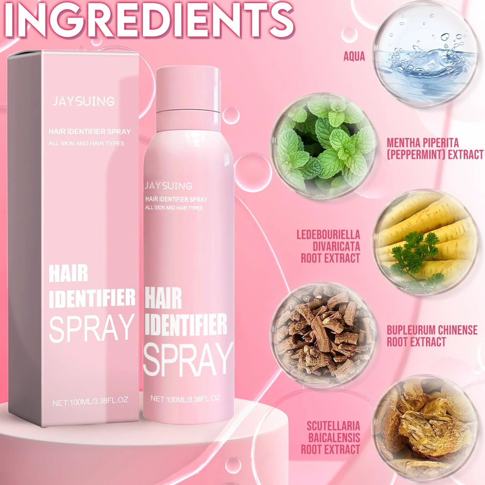 Spray identificador de cabello para afeitado facial Herramienta de dermaplaning Depilación