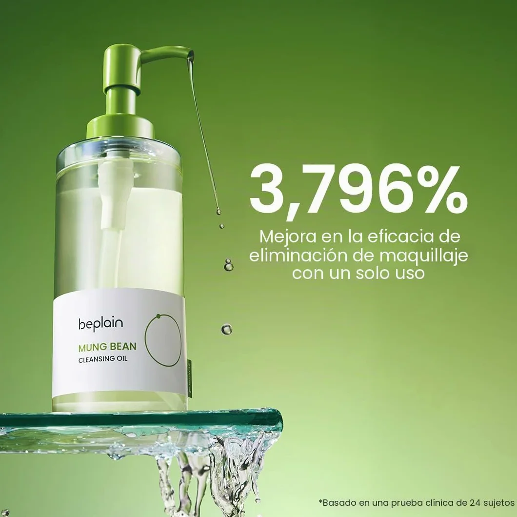beplain Aceite limpiador de frijol mungo 200 ml sin perfume no comedogénico para pieles sensibles