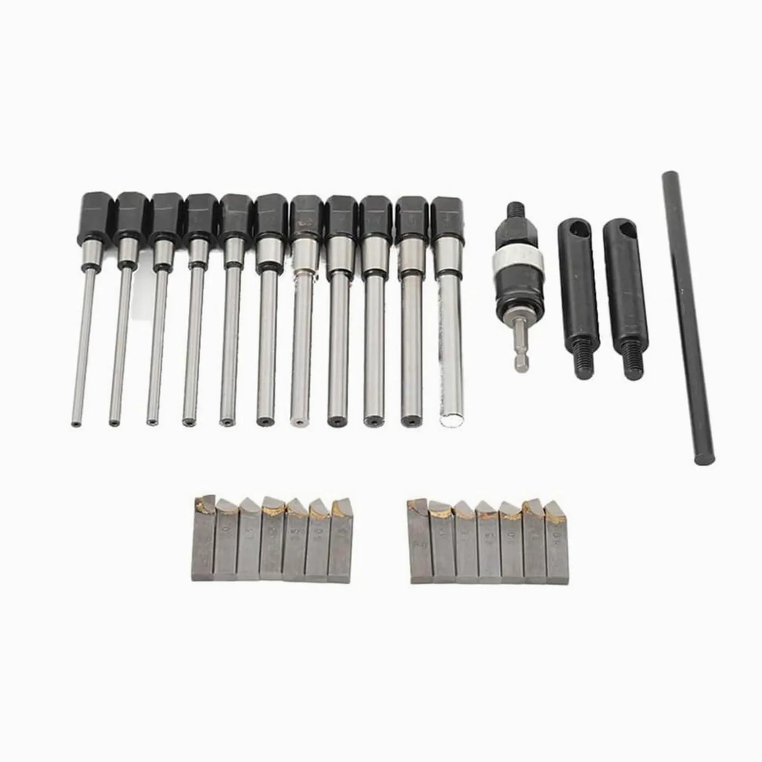 Kit de cortador de asiento de válvula, 29 piezas, herramienta de molienda para diámetro de 22-63 mm, cuchillas universales de un solo plano para coche, furgoneta, camioneta