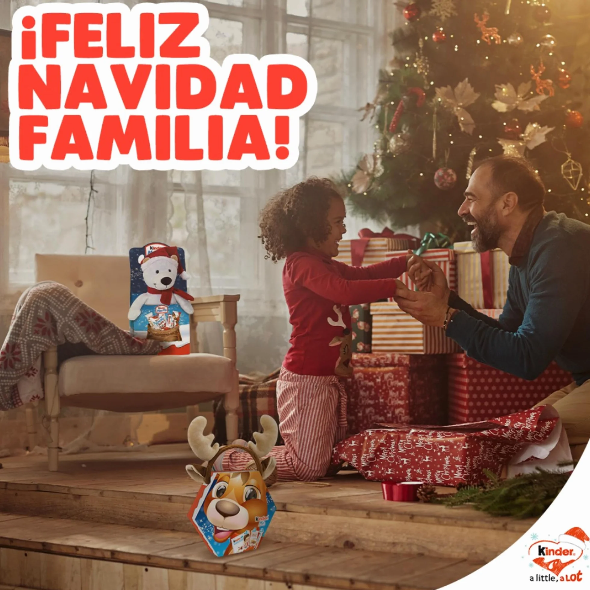 Kinder Biscuits Calendario de Adviento con Chocolates, Postal Navideña, Gorro de Papá Noel, Edición Especial Navidad