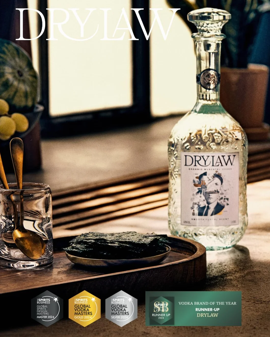 DRYLAW Vodka Orgánico de Uva Moscatel 40% vol 700 ml