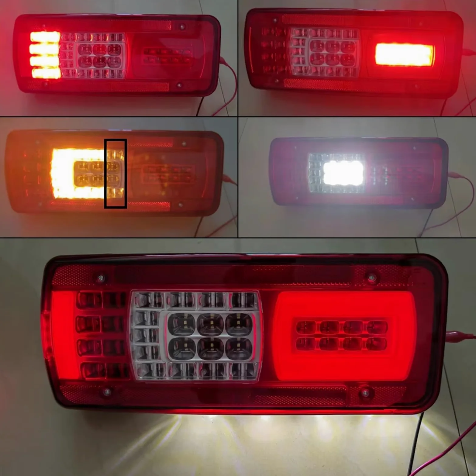 Piloto trasero Faro Trasero LED 24 V Para Iveco Para Stralis Para Trakker Años 2016 Posteriores Luz Trasera Sin Zumbador Luces Traseras(Right)