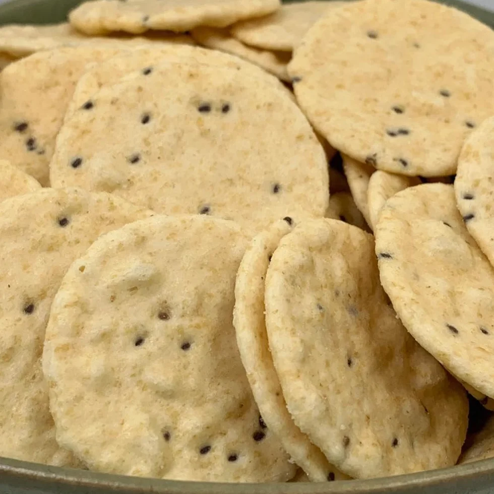 NULTHY Galletas de Arroz Integral con Sal Marina y Chía 1kg Snack Crujiente Vegano