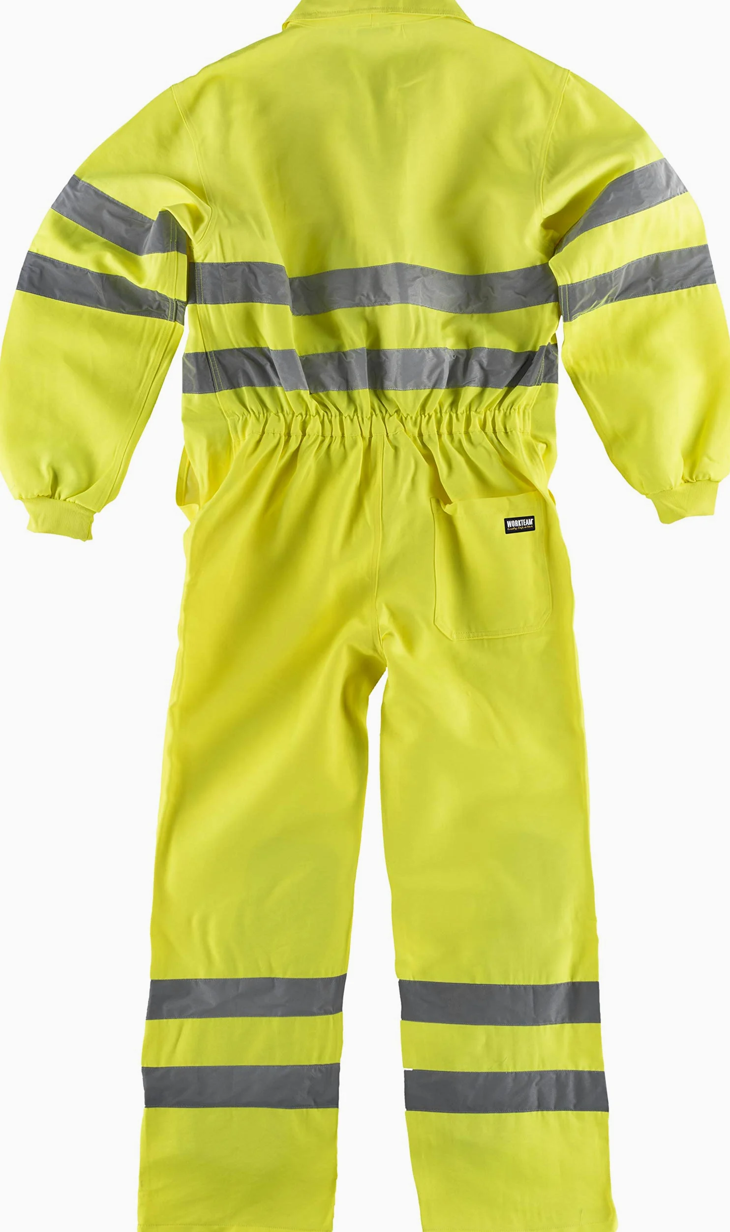 Work Team Buzo Alta Visibilidad con Cintas Reflectantes. EN471; Cremallera, un Bolso Pecho. Hombre
