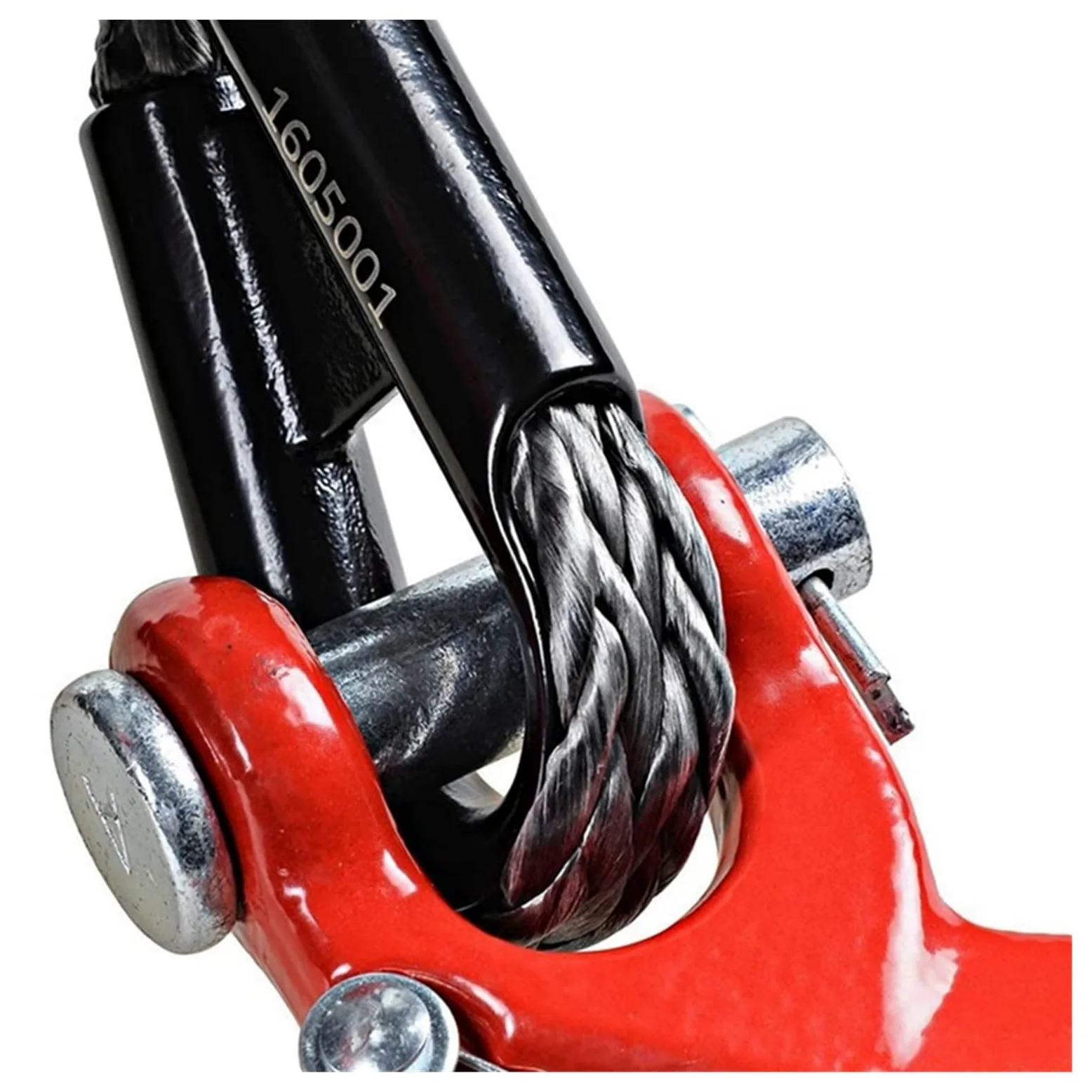 Cuerdas para Remolque, Cable de Cuerda de cabrestante de 3/8 "X 100 pies, Cable de cabrestante de 23809 Libras con Funda Protectora y Gancho for Cuerda de cabrestante de vehículo ATV SUV(Red Hook)