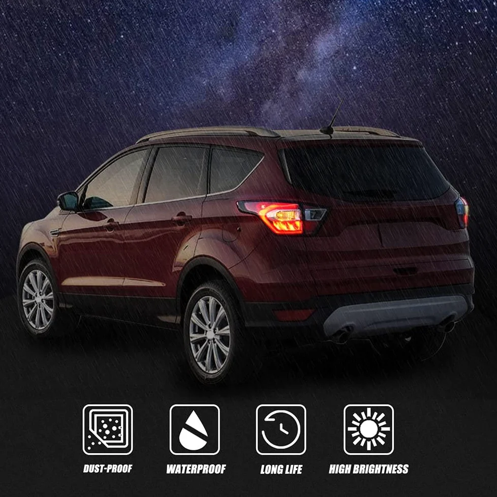 Coche Montaje De luces Traseras Para Ford Kuga 2017 2018 2019, lámpara trasera Luz Indicadora De Señal De Giro Coche Faro Trasero Accesorios, outside-left