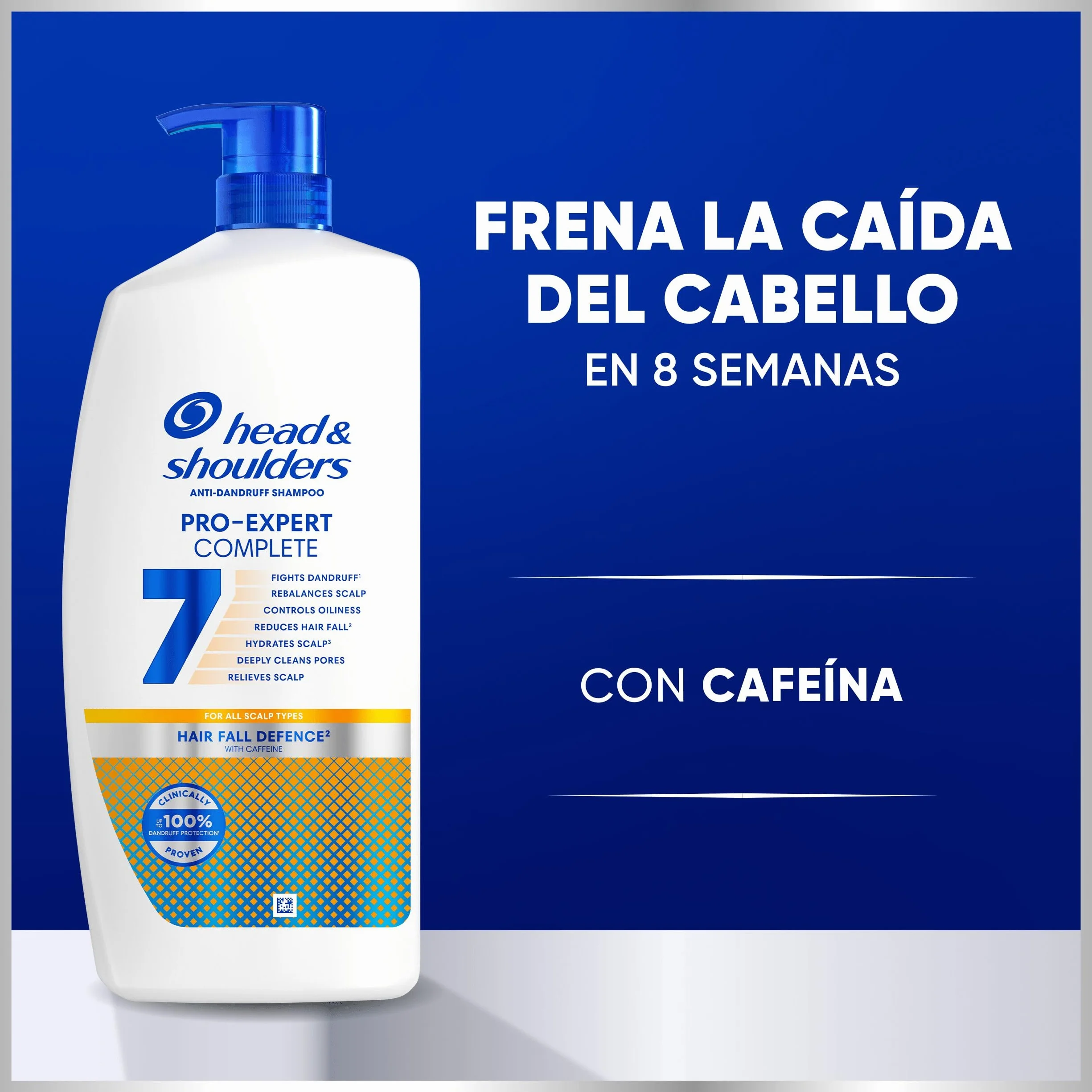 H&S Pro-Expert 7 Champú Anticaspa Anticaída 800ml con Cafeína