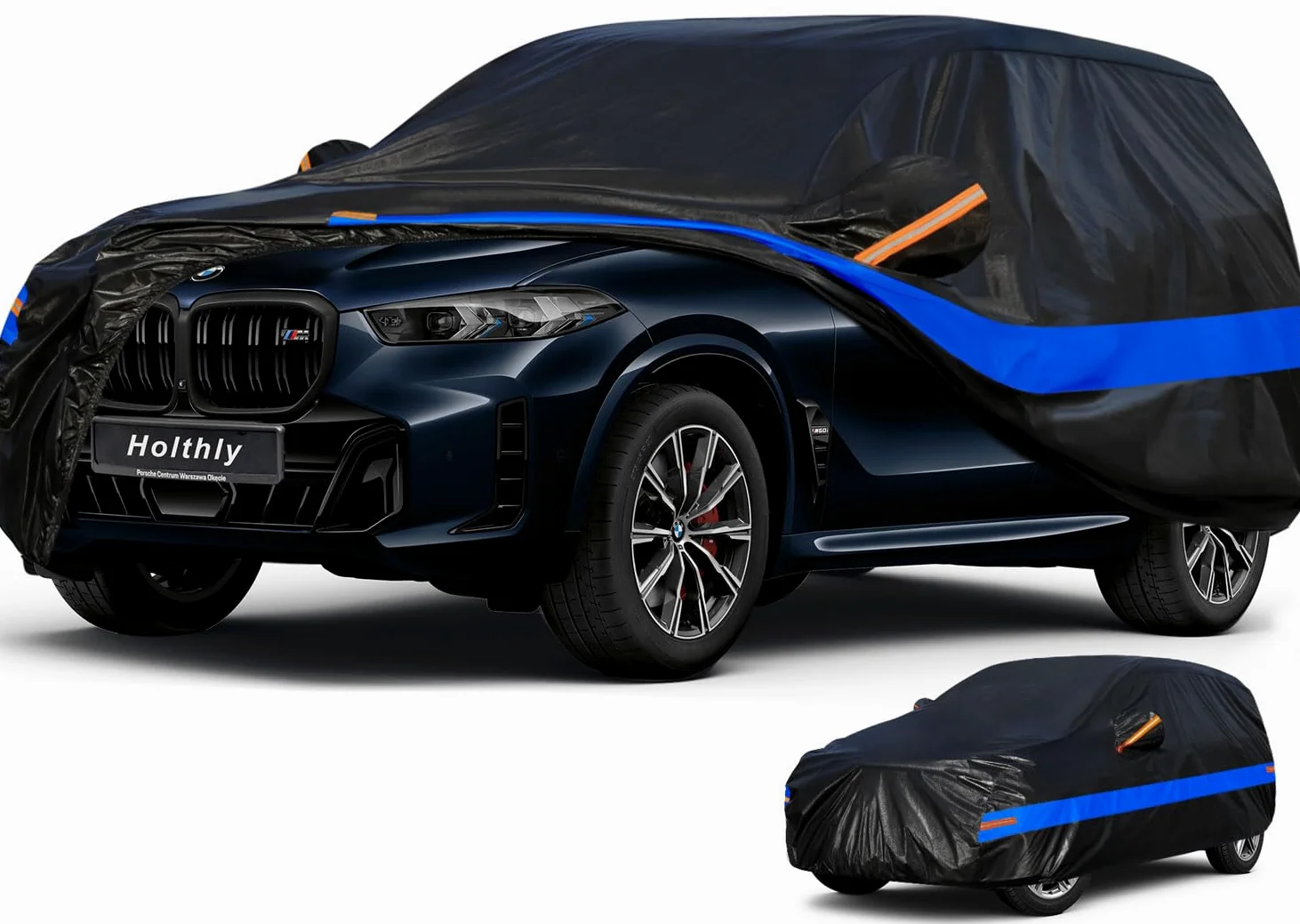 Funda Coche SUV Exterior Impermeable, Cubre Coche 4x4 de 10 Capas, Cubierta Coche Protector de Sol, Capa para Carro Apto para Audi Q7, BMW X5, Mercedes GLE, Porsche Cayenne,etc. YXL