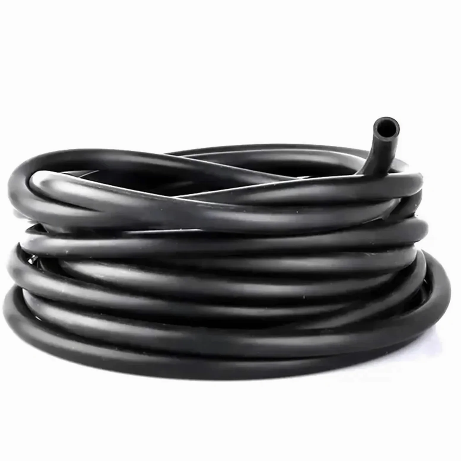 Tubo Gasolina Moto Juego de 1/3/5 metros de tubo de silicona negro flexible for bomba de aire de acuario, manguera de goma suave, resistente al calor, tubo for tanque de combustible de alta presión(5M