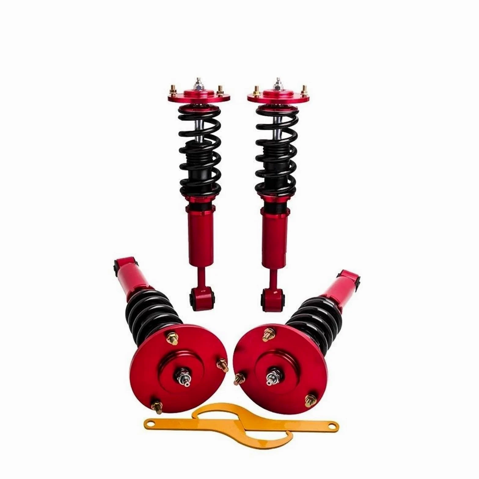 Amortiguador De PresióN Gas Kit De Conversión Resortes Aire A Bobina Para Ford Para Lincoln Para Navigator Amortiguadores 2003-2006 Protector Antipolvo Amortiguador